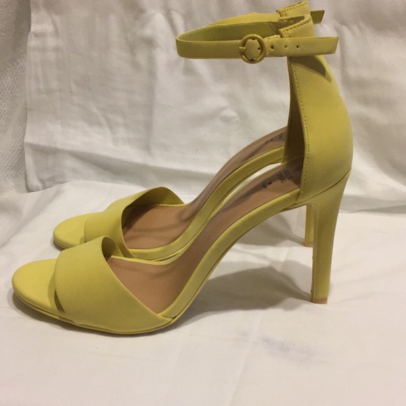 Yellow Ankle Strap Heel Sandal - Picture 3 of 5